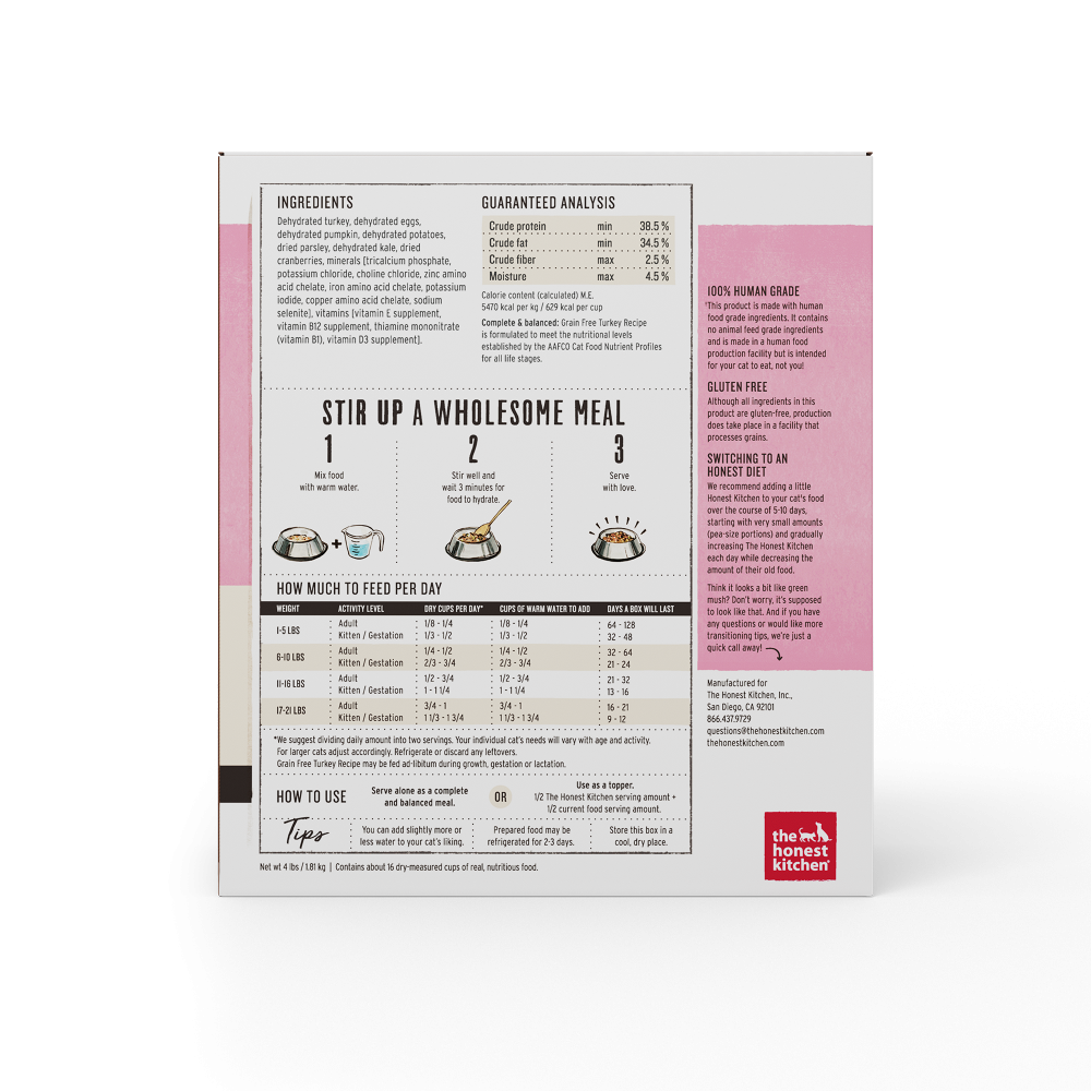 The honest kitchen ingredients hot sale