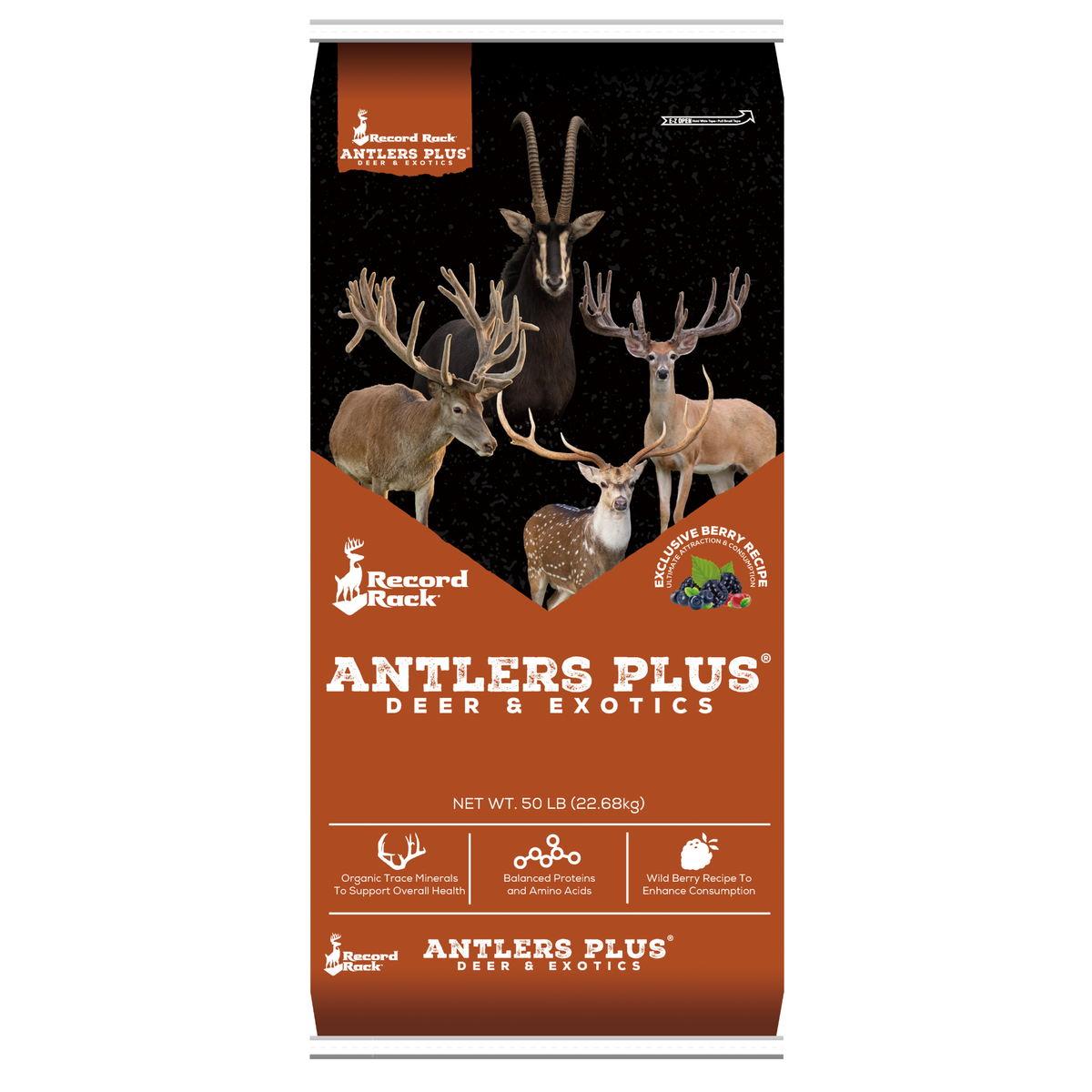 Deer Ration Record Rack® Antlers Plus® 16-3 Deer & Exotic Pellet - Waxahachie, TX ...