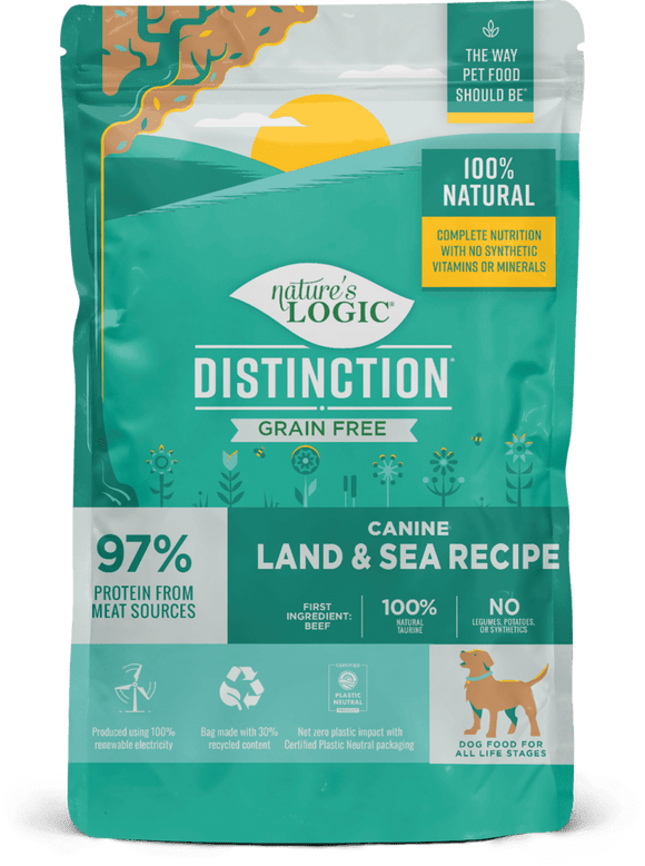 Nature’s Logic Distinction Grain Free Canine Land and Sea Recipe Dry Dog Food