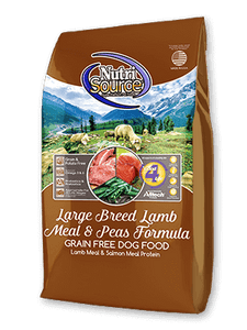 NutriSource® Large Breed Lamb Meat & Peas Grain Free Formula Dog Food
