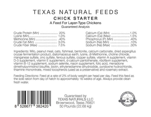 Texas Natural Feeds Chick Starter/Grower